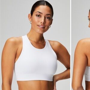 Fabletics Sleek White Sports Bra